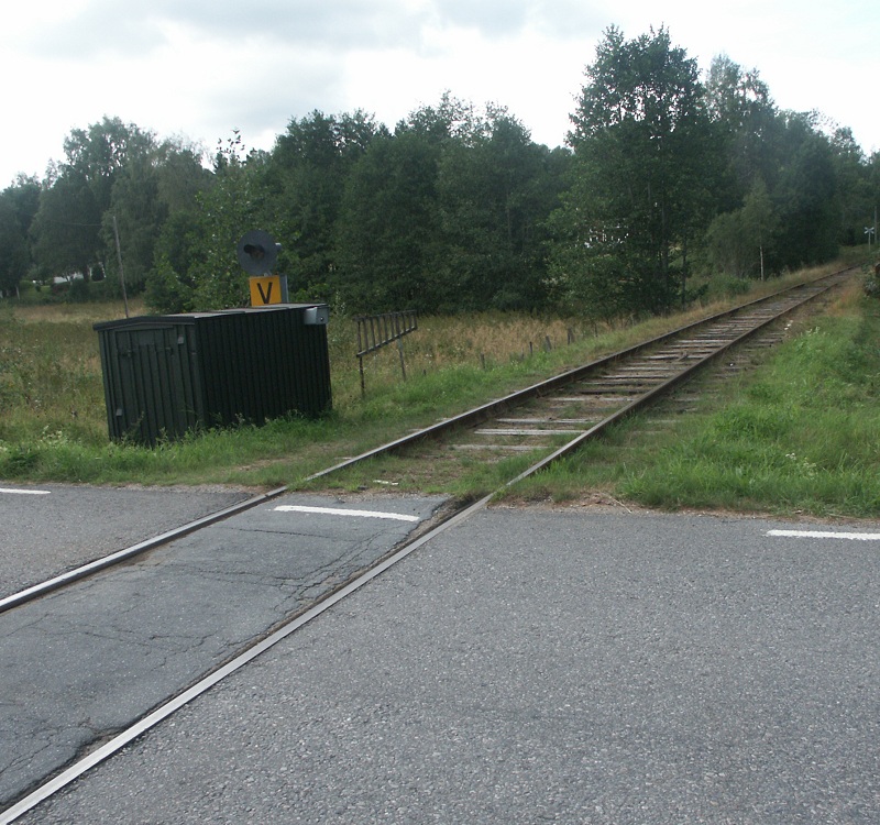 Pershyttevägen och linjen mot Gyttorp våren 2004. Foto: Mats Abramson