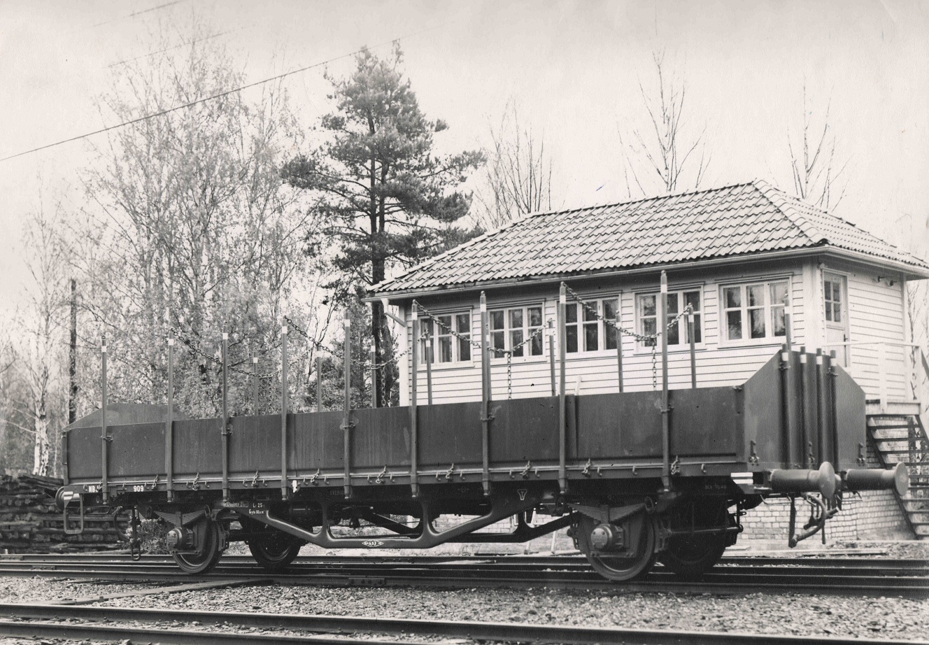 NBJ Ou 909 vid leveransen från ASJ i Falun 1948. Foto: NBJ-arkivet