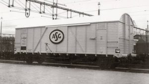 SJ G 50234 i Värtan 1955. Foto: Bengt Dahlberg