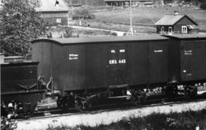 Delförstoring av bilden på SWB 445. Foto: Järnvägsmuseum
